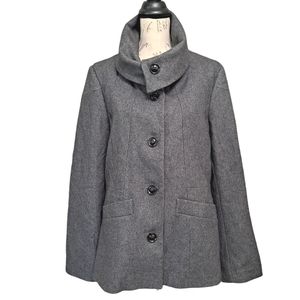 H&M Wool Blend Dark Grey Coat